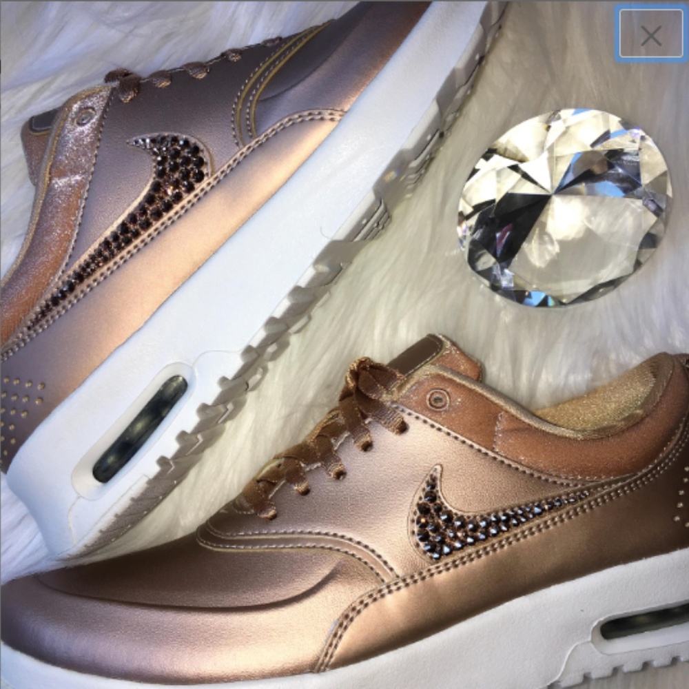 Bling Nike Air Max Thea Shoes w/ Swarovski Crystal - Picture 5 of 5